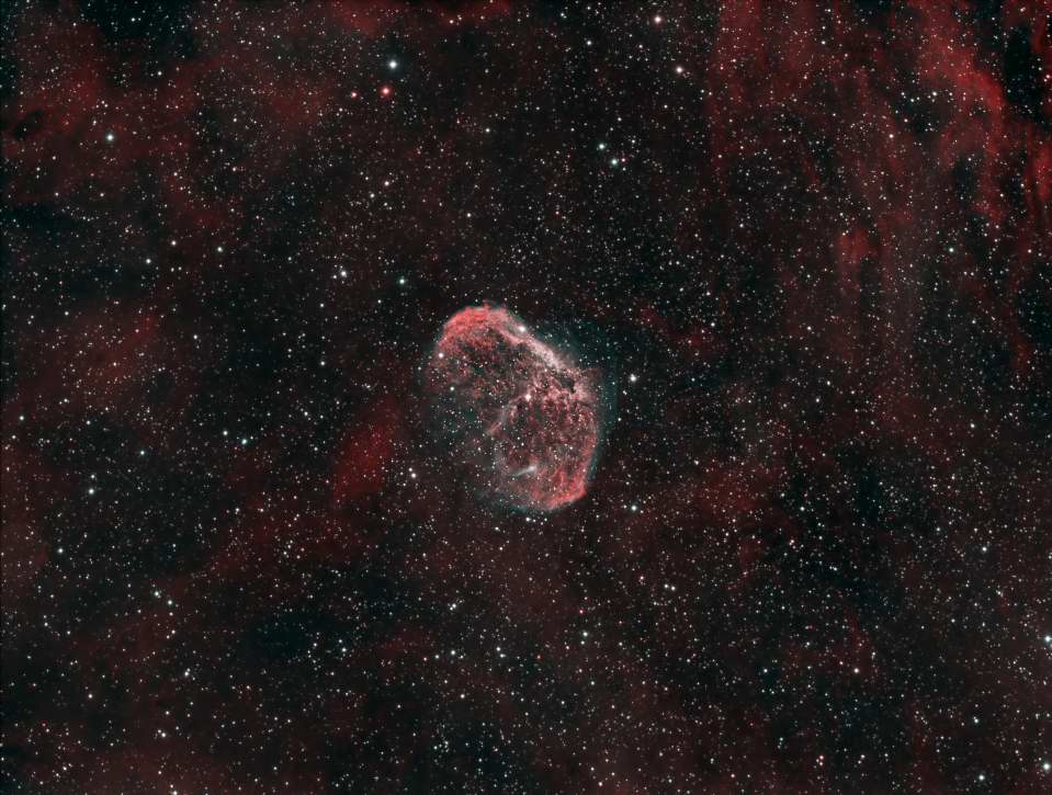 The Crescent Nebula by Dennis Roscoe 